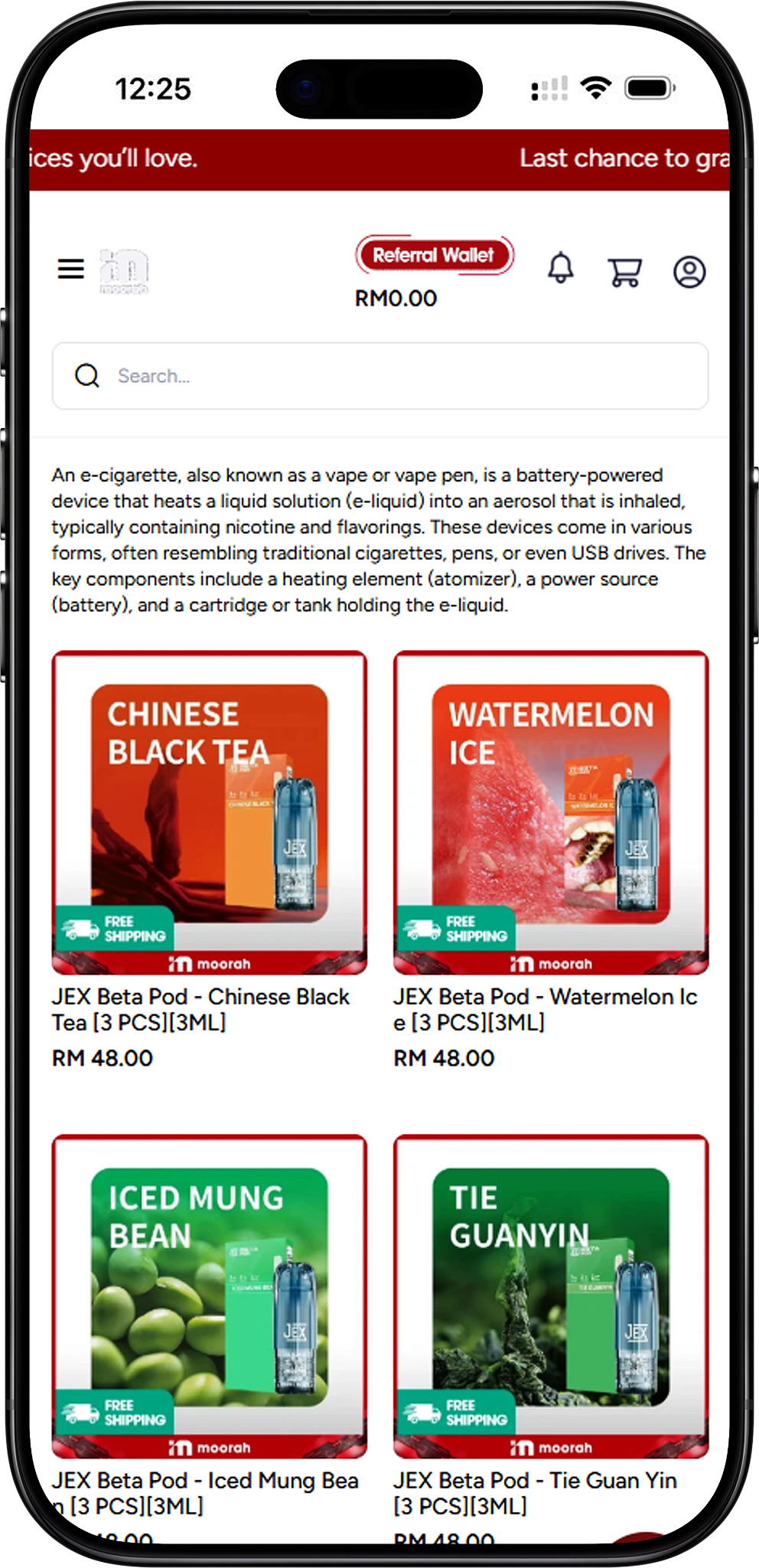 Moorah E-Cigarette Collection