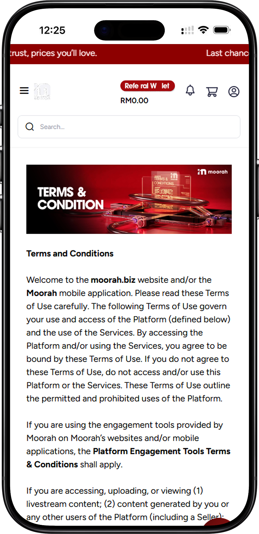 Moorah Terms and Conditions Overview
